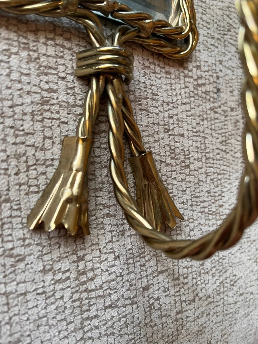 Gold Rope Frame Wall Mirror with Candle Holders - Gold